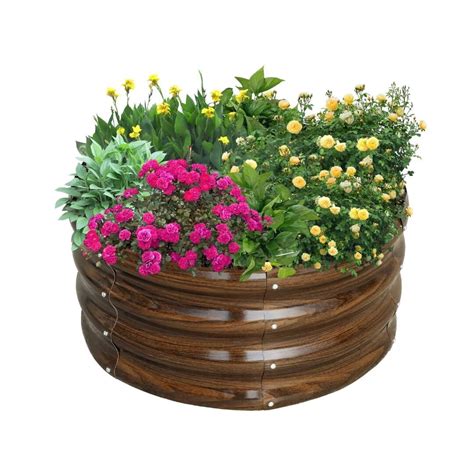 SnugNiture Round Flower Planter, Raised Garden 